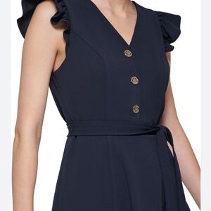 Tommy Hilfiger Elegant Navy Sleeveless Dress